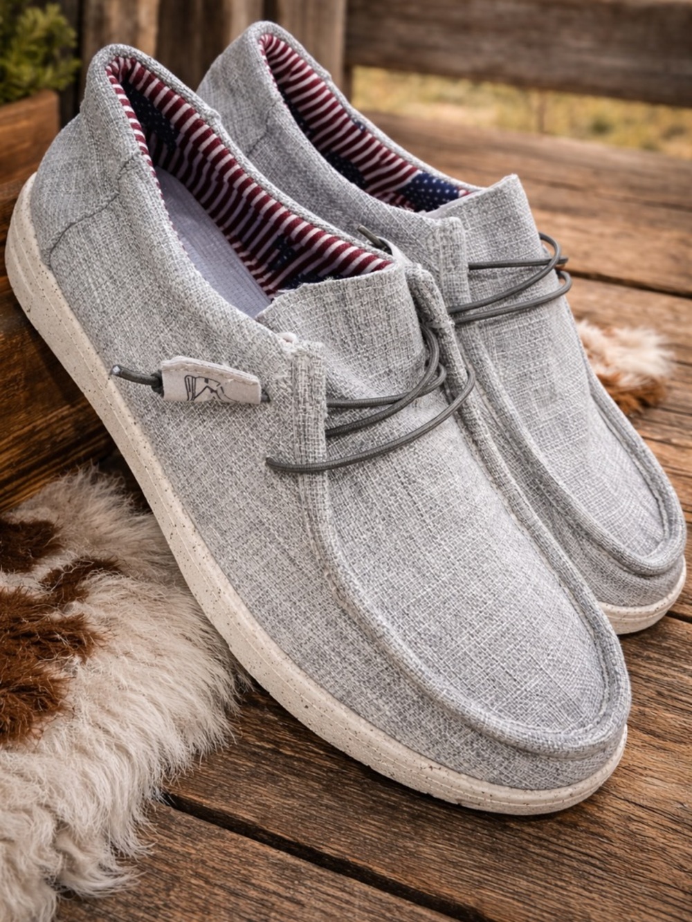 Men's Casual Slip-On Shoes in Light Gray